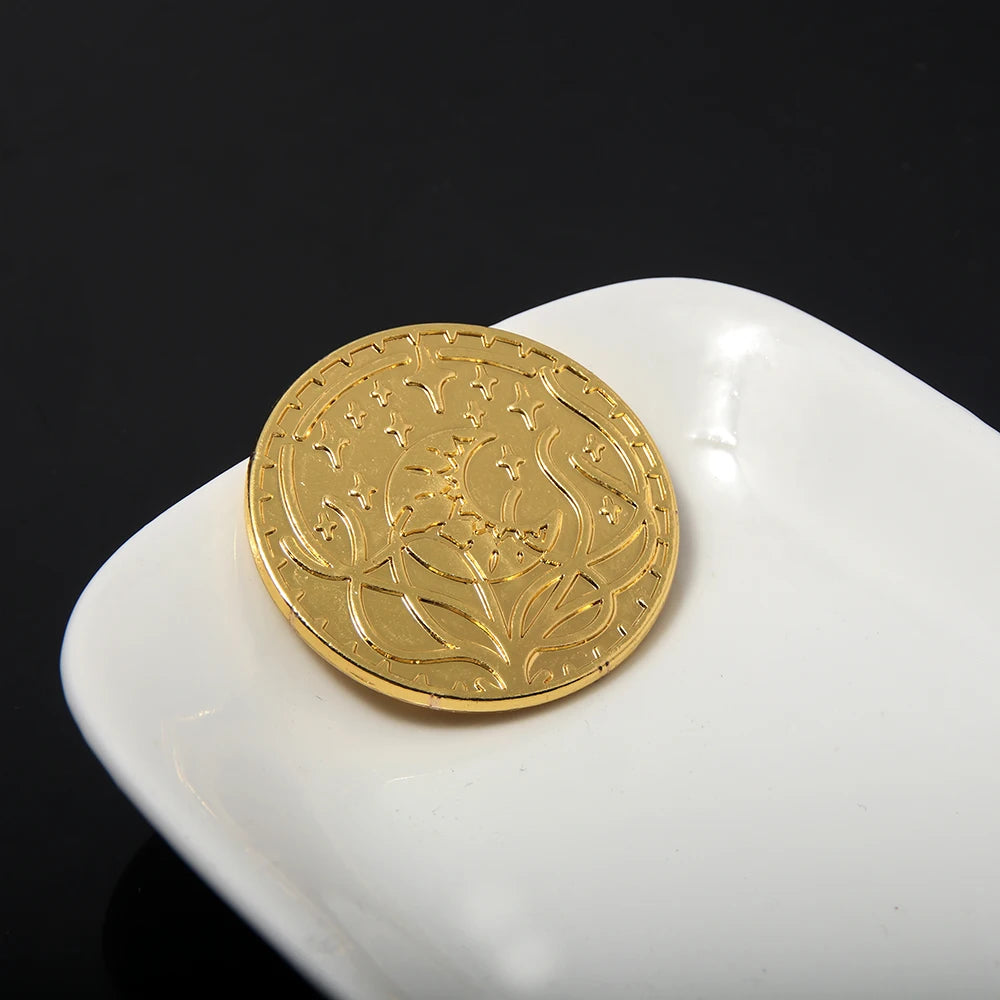 Anime Dungeons and Dragons Coin Gold Plated Cosplay Metal Coins For Men Women Collection Jewelry