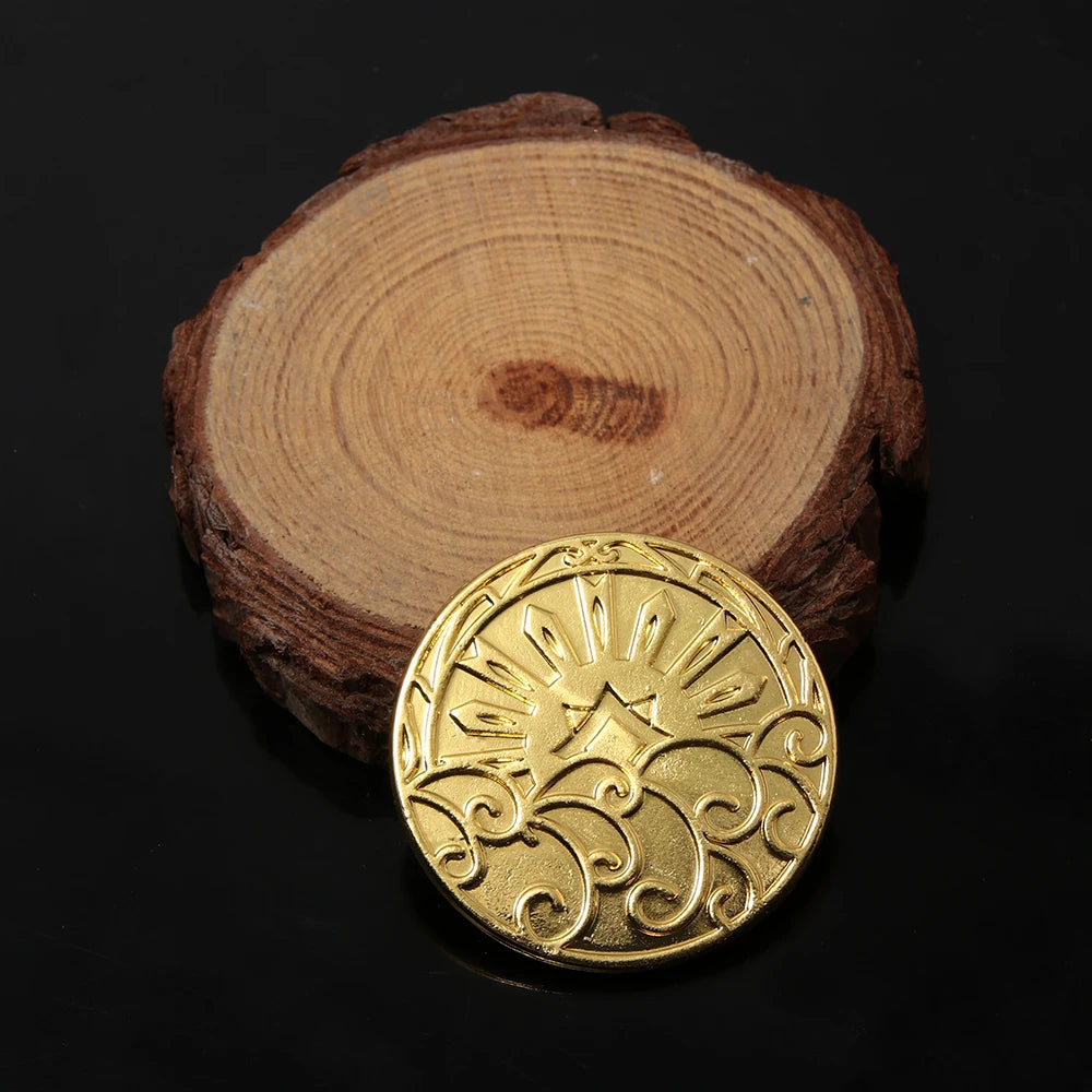 Anime Dungeons and Dragons Coin Gold Plated Cosplay Metal Coins For Men Women Collection Jewelry