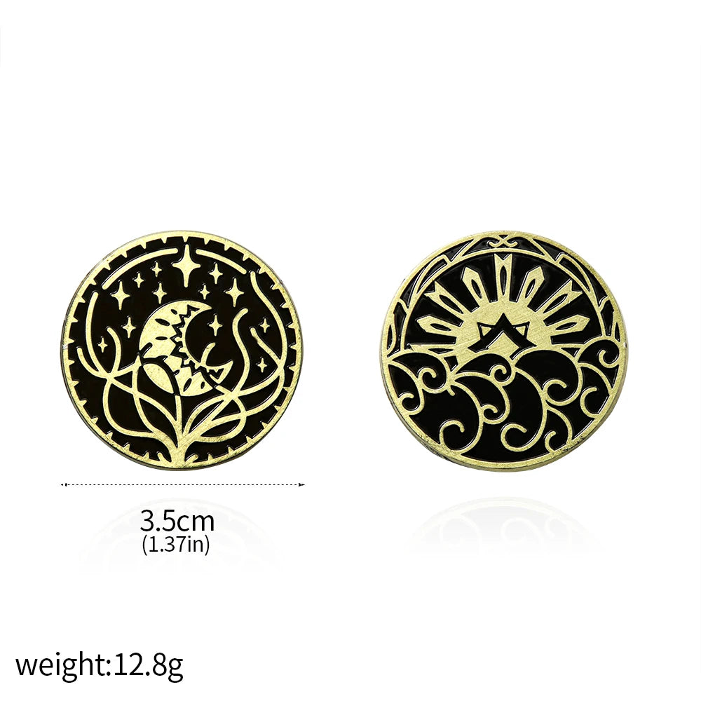 Anime Dungeons and Dragons Coin Gold Plated Cosplay Metal Coins For Men Women Collection Jewelry