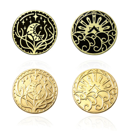Anime Dungeons and Dragons Coin Gold Plated Cosplay Metal Coins For Men Women Collection Jewelry