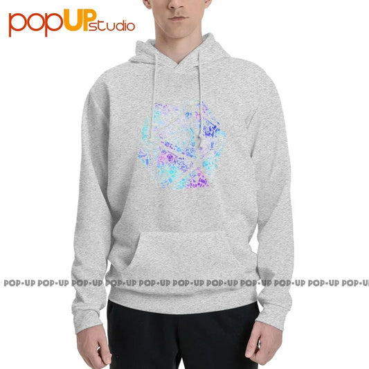 Colorful Mosaic D20 Dnd Dungeon Dragon Hoodie Sweatshirts Hoodies Cool Retro Novelty Best Quality